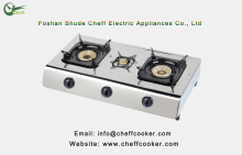 Factory Price Gas stove manufacturrt three burner LPG stainless steel gas cooker