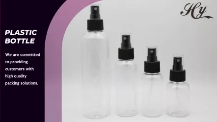 透明な50mlミストスプレーペットボトル75ml 100ml 250ml化粧品スプレーボトル hanya