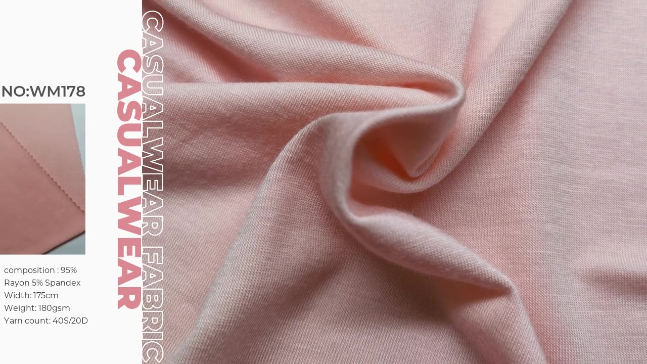 Wicking Rayon Viscose Spandex Evenweave Fabric para ropa de dormir, camisón, Babydoll, Loungewear, sudadera con capucha, sábanas, servilletas