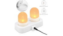 Warm White Wireless Rechargeable LED Tea Light Candles with Remote Control