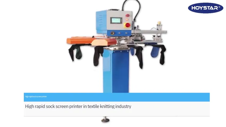 Macchina per serigrafia di logo di calzini antiscivolo