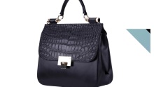 Professional Handbag top handle crocodile leather pattern cover with metal lock manufacturers