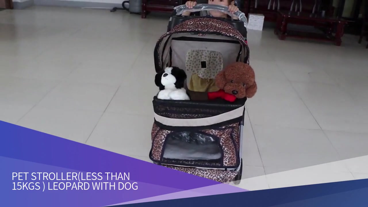 Pet Stroller(less Than 15kgs ) Leopard With Dog