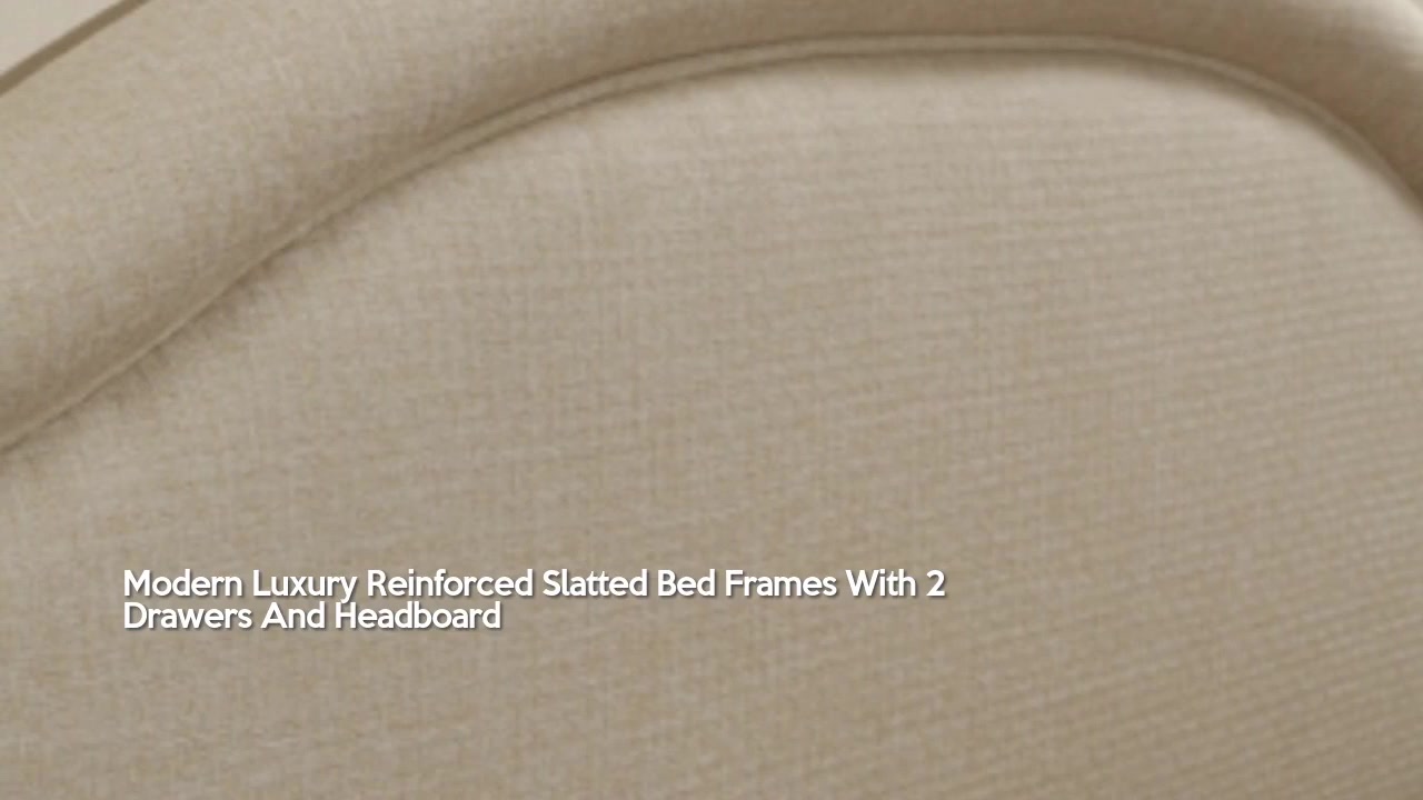 HighQuality MB3355 | Modern Luxury Reinforced Slatted Bed Frames Headboard Wholesale