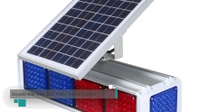 Portable 30w 36w Waterproof Double-side Solar LED Traffic Warning Light