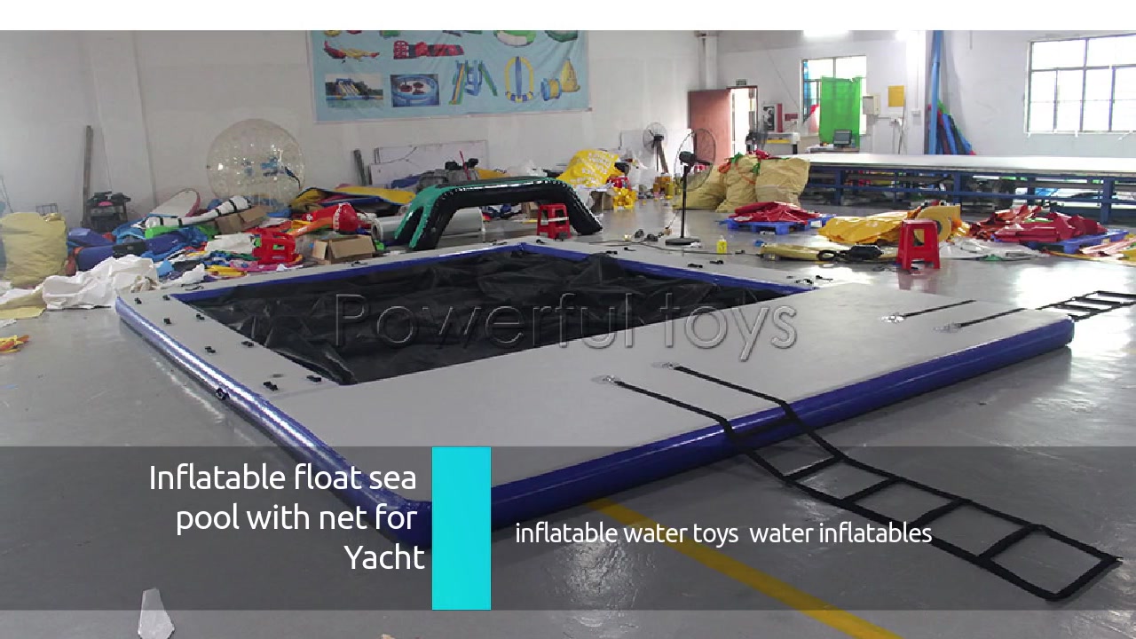 Inflatable float sea pool with net for Yacht