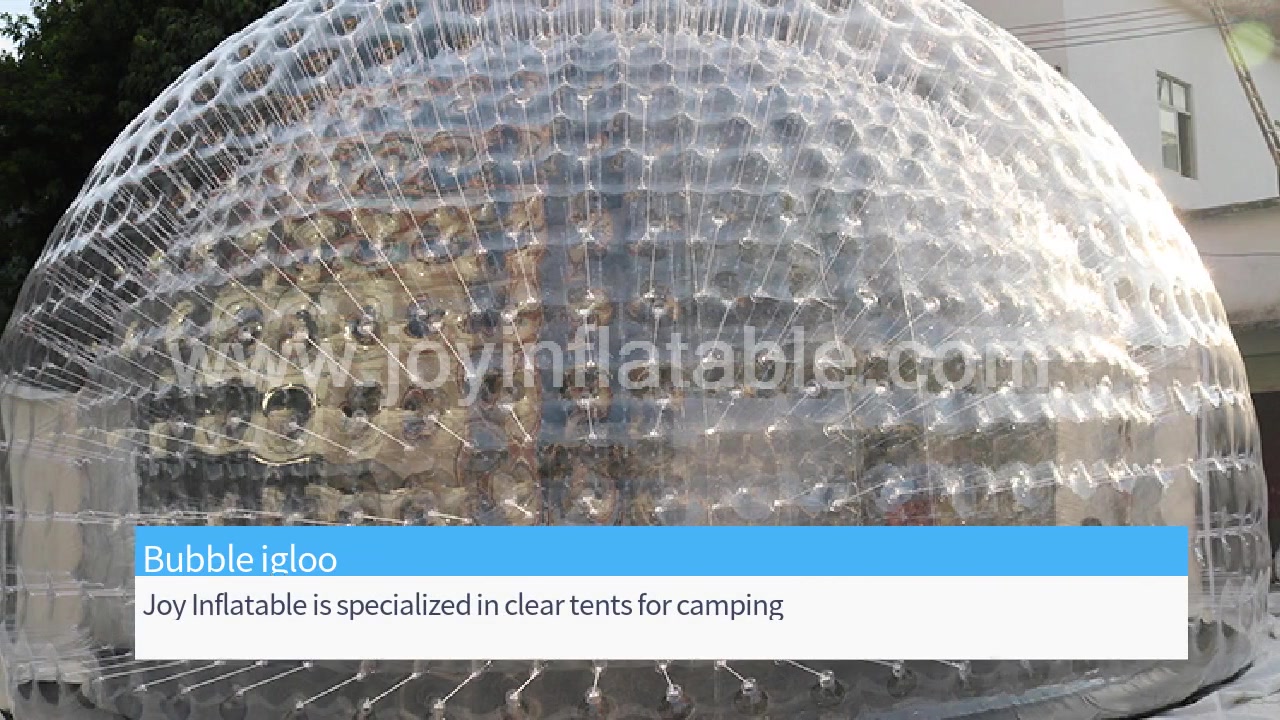 Tente transparente gonflable à dôme à bulles hermétique, pour Camping sur pelouse en plein air