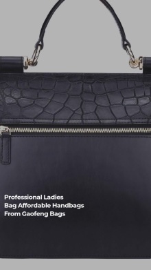 Professional Handbag top handle crocodile leather pattern cover with metal lock manufacturers