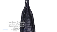 China Handbag Crocodile leather Weaving decoration zipper closure manufacturers-