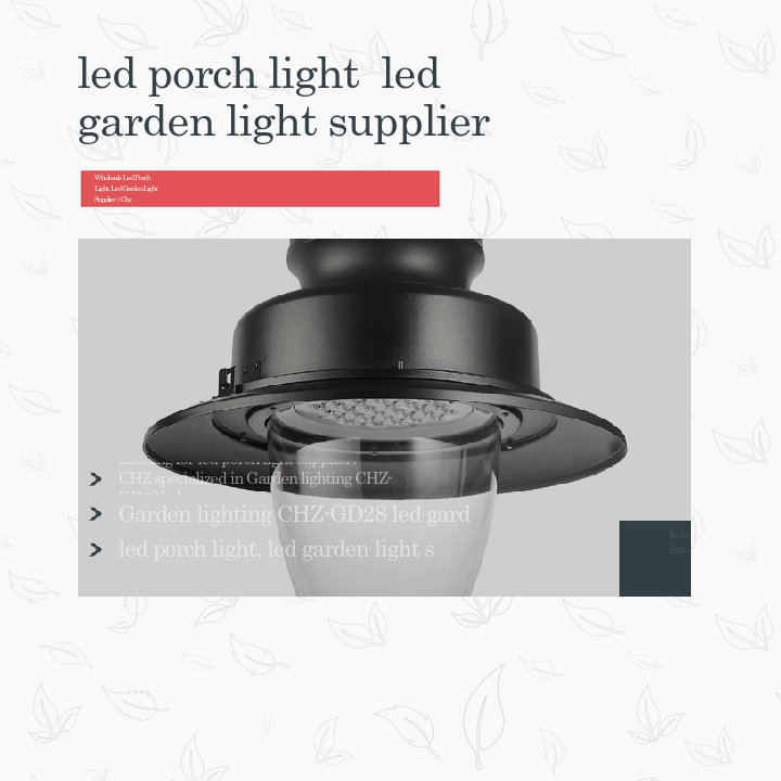 Éclairage de jardin Chz-GD28 LED Lumière de Jardin
