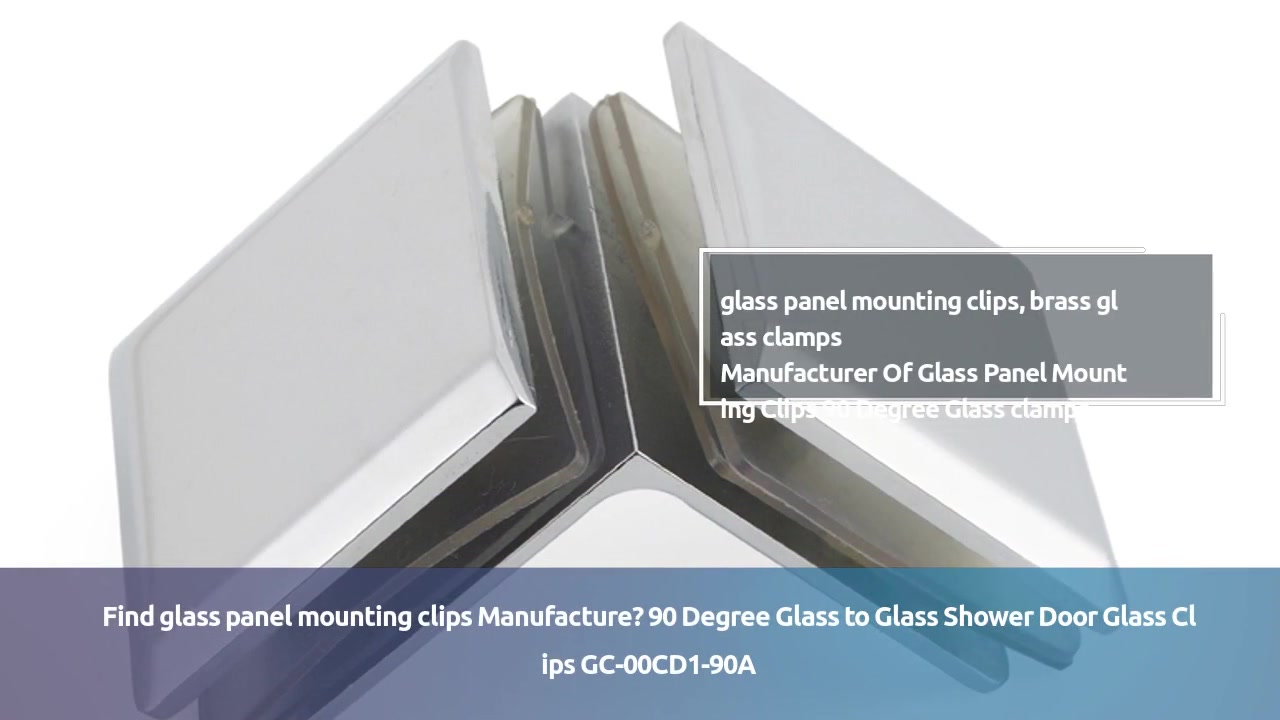 glass panel mounting clips&90 Degree Glass to Glass Shower Door Glass Clips GC-00CD1-90A | JY