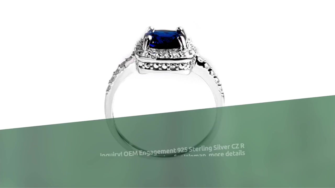 OEM Engagement 925 Sterling Silver CZ Ring with Rhodium Plating for Woman 86949RW