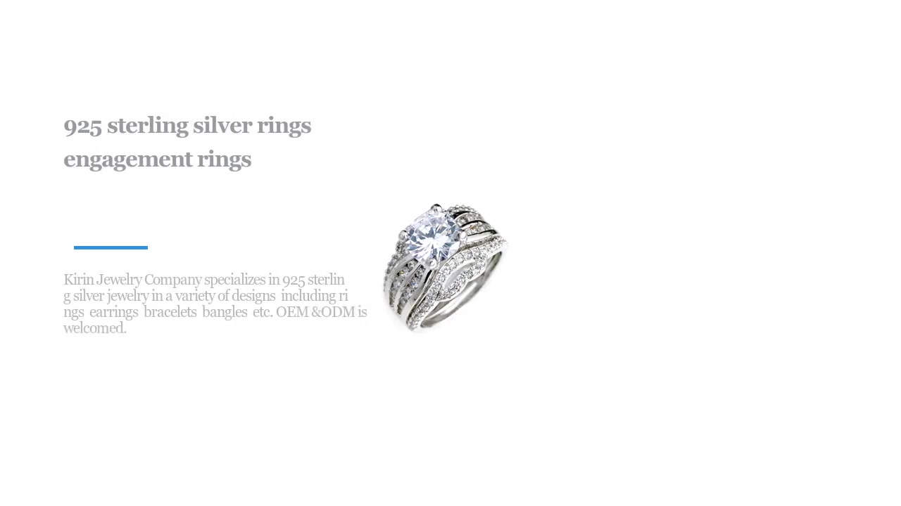 Best Quality Sparkle Engagement 925 Sterling Silver Cubic Zirconia Rings for Woman 107278 Oem-Kirin