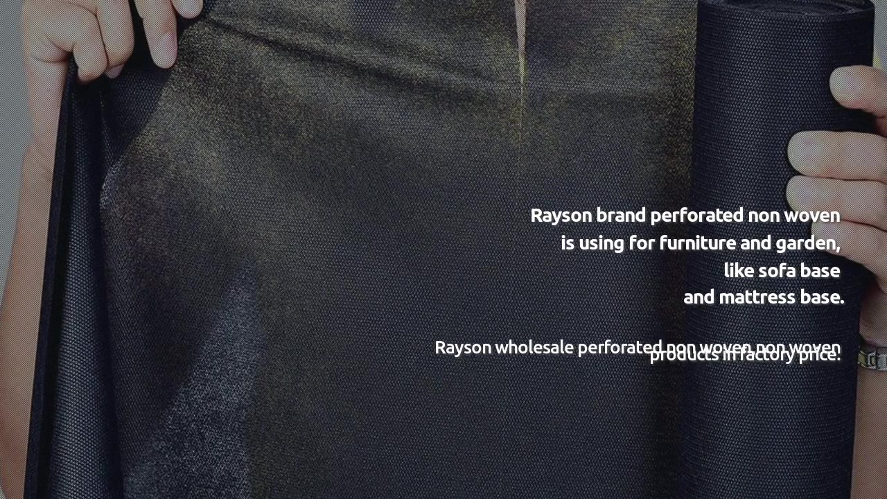 Perforated non woven products for sofa base and mattress base