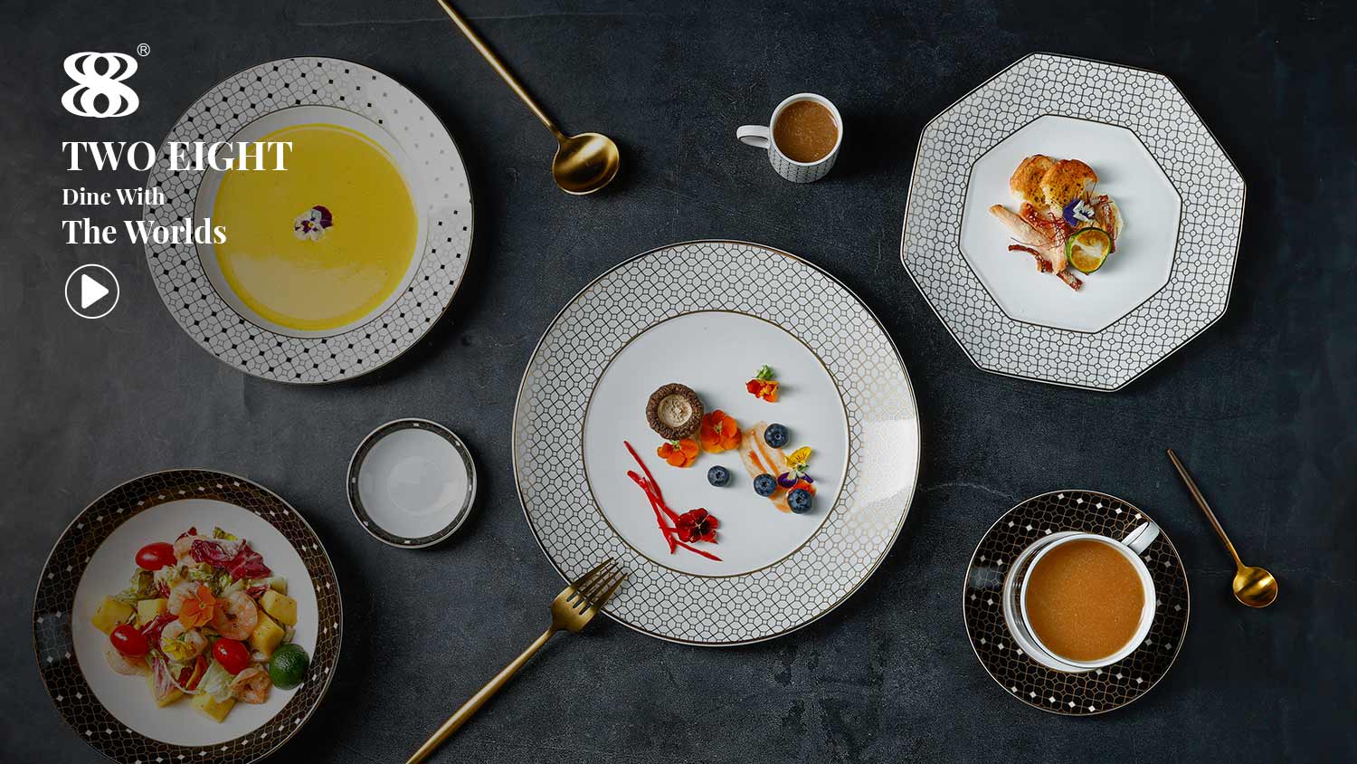 Royal Collection-The Luxury High Quality Bone China Dinnerware For Hotel And Restaurant