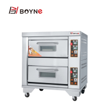 Pastry Bakery Equipment 2 Layer 2 Tray Commercial Stainless Steel Gas Bakery Deck Bread Oven