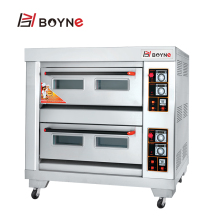 Industrial Bakery Mechanical Stainless Steel Double Layer Six Trays Gas Baking Oven