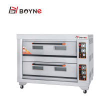 Commercial Bakery Stainless Steel Mechanical Control Two Deck Four Trays Gas Bread Bakery Oven
