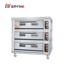 Commercial Durable Stainless Steel Big Capacity Mechanical Control Three Deck Nine Trays Gas Bakery Oven For Cake Shop