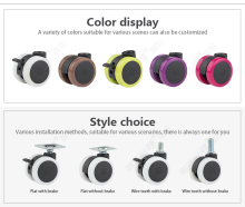 Professional Best 1.5 Inch Color Universal Swivel Casters Nylon Caster Supplier manufacturers
