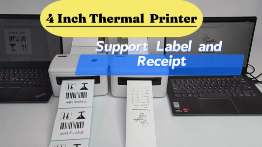 L'imprimante thermique de 4 pouces prend en charge à la fois le papier pour  étiquettes