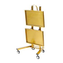 Yoocell New Cheap Gold Color Stainless Steel Salon Beauty Cart Rolling folding trolley-OC2044