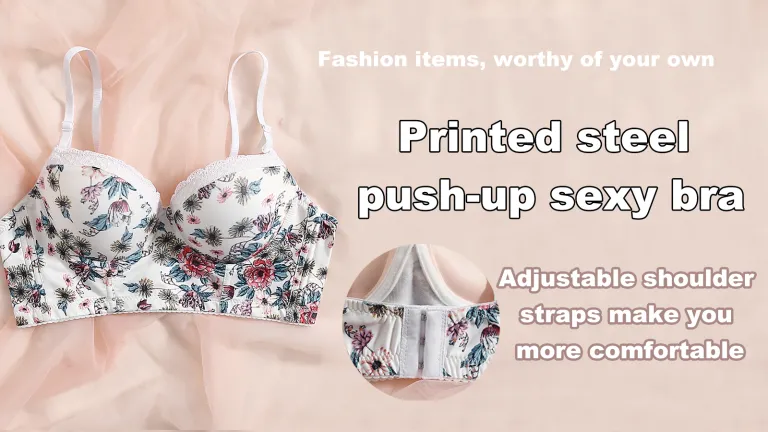 Ladies Womens Classic Trendy Centre Bow Printed Push-Up Bras