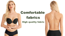 INENEMIS Cross Transparent Straps Beauty Back Black Sexy Woman Bra A3175#7
