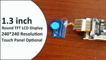 TT130RGN17A Factory Customize 1.28 inch Small Round Touch LCD Display 1.3 inch Round IPS 240*240 Watch Circular LCD Screen SPI TFT Module GC9A01 18Pin