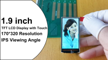 1.9 inch 170*320 IPS TFT LCD Display Module with Oncell Touch Panel