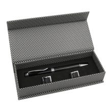 Carbon Fiber Ball Pen With Cuff Links in Gift Box for Business Gifts