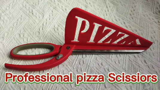 Melhor cortador de tesoura de pizza para uso doméstico operação com uma mão em aço inoxidável espátula para fatiador de pizza fornecedor