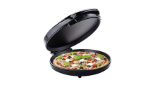 GM3225 Electric 12 Inch Non-stick Pizza Maker Machine for Home Pizza Pan Pie Calzone Cooker with Adjustable Temperature Control