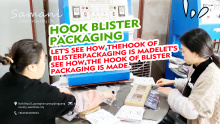How is the blister card packaging for large supermarkets made?