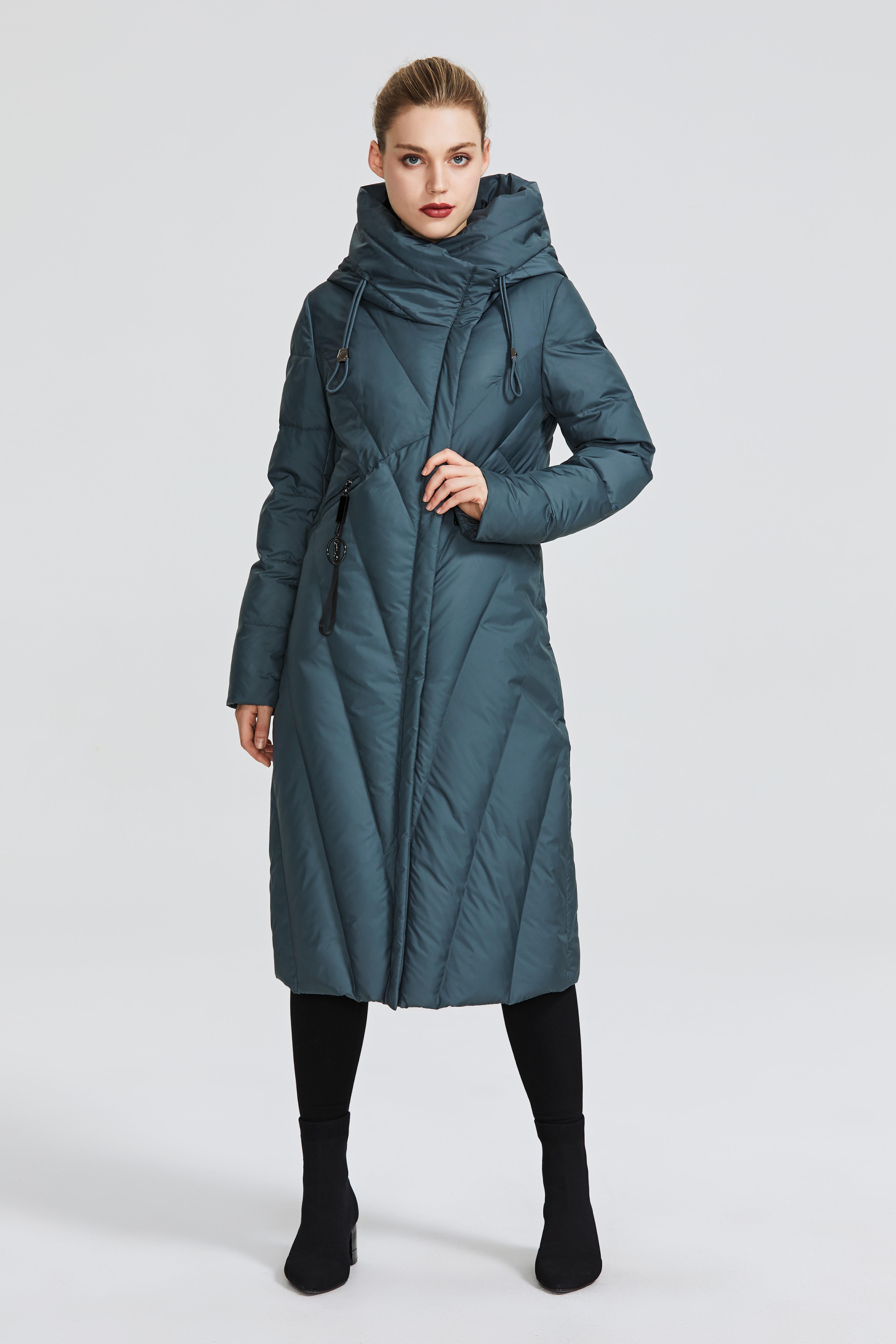مجموعة معطف نسائي جديد من MIEGOFCE D99266 مع ياقة مقاومة للرياح للنساء