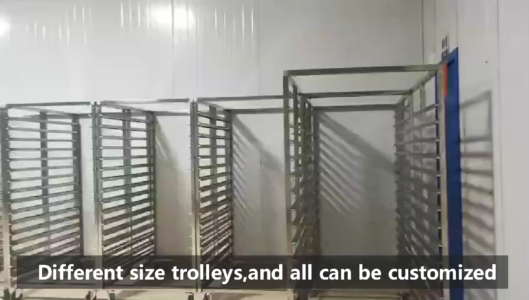 Mobile 304 Bakery Trolley  Racks with Mesh Trays