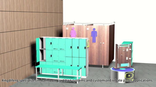 Xingtifeng specializes in bathroom partition systems and customized rebate panel applications
