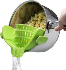 Kitchen Tools Clip On Silicone Food Strainers Fits all Pots and Bowls Silicone Colander