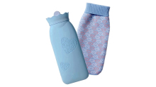 Microwave Heating Fridge Avaible Silicone Hot Water Bottle Bag with Knit Cover