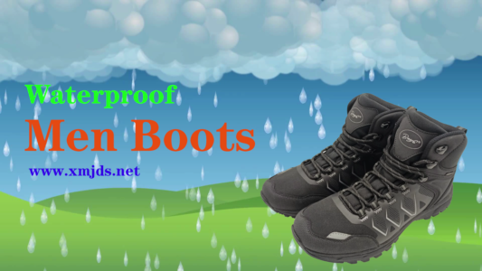 JDS Custom Black Non-slip Waterproof Pria Boots