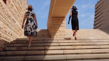 Black Flowers Print Sundress and Black Tight Dress