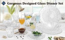 Colored Glass Dinner Set Clear Glass Dinnerware Set With Glass Plate Glass Bowl Glass Tumbler