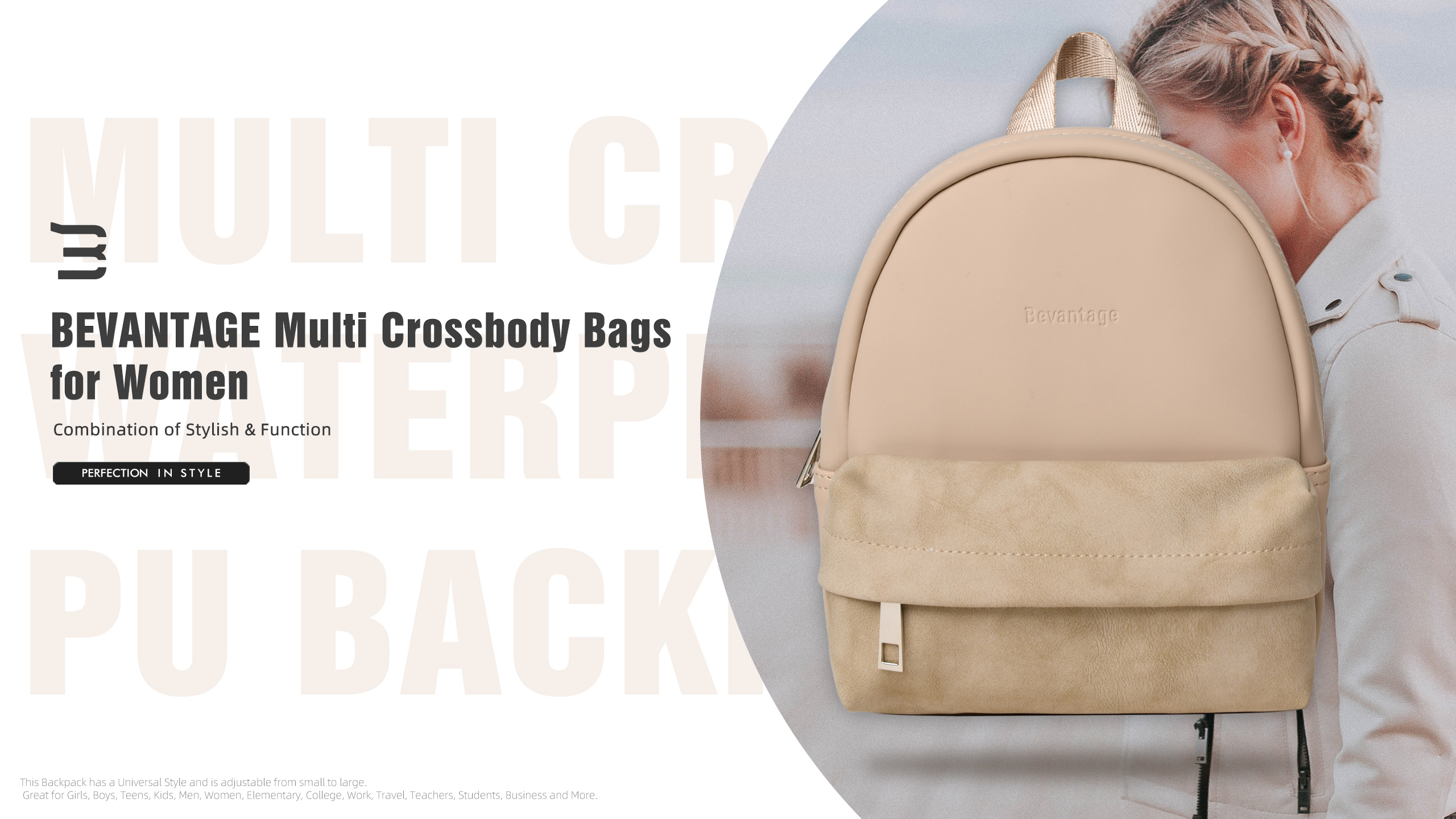 URIPOWER Multi Crossbody Bags for Women Backpack Purse Shoulder Bag ...