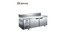 Stainless Steel Fan Cooling Embraco Compressor Commercial Kitchen Refrigeration Table