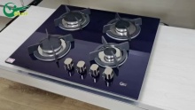 Color Tempered Glass 4 Burner Built-in Gas Hob