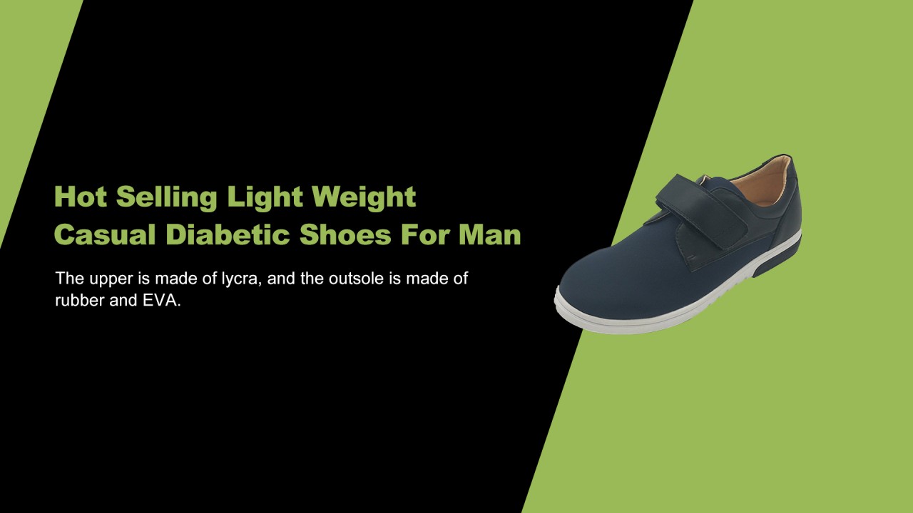 Hete verkopende lichtgewicht casual diabetische schoenen voor mannen