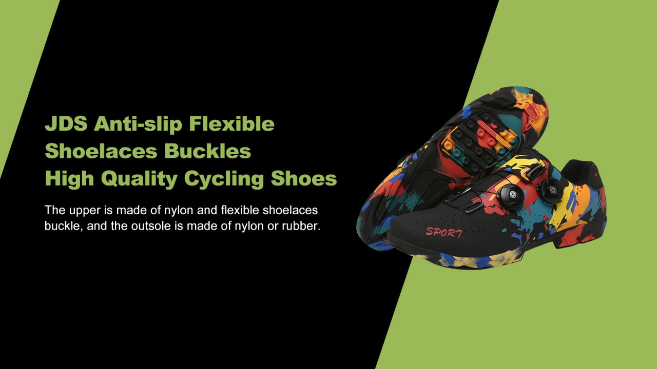 Tênis de ciclismo de alta qualidade com fivelas flexíveis antiderrapantes JDS - Tênis JDS