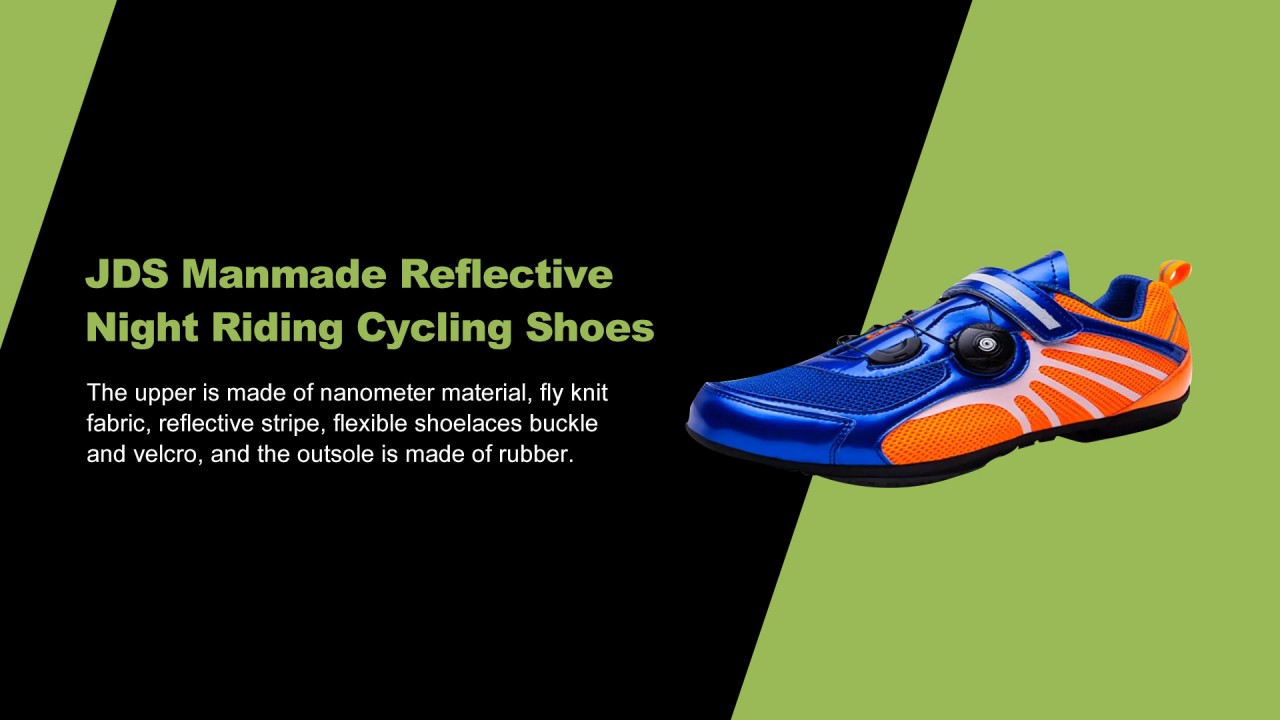 JDS Zapatillas de ciclismo reflectantes hechas a mano para montar de noche - JDS Shoes