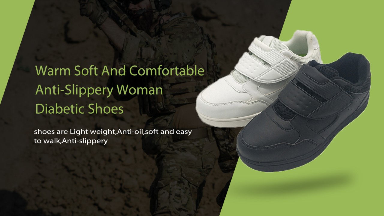 Warme, zachte en comfortabele anti-gladde diabetische schoenen voor vrouwen