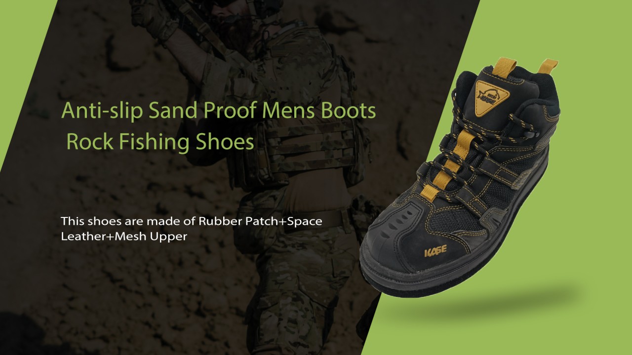 Anti-slip Sand Proof Mens Boots Sepatu Memancing Batu
